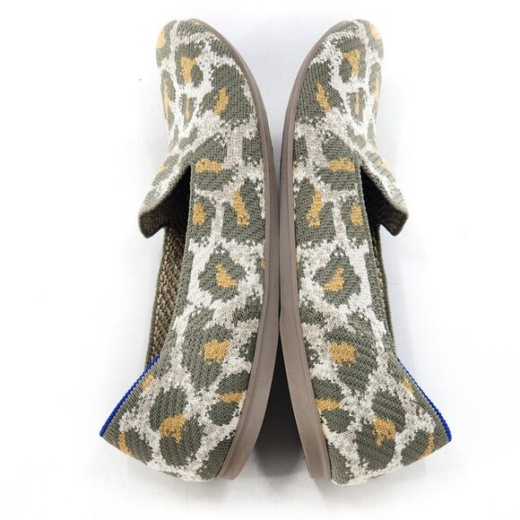ROTHY'S Smoke Spot Retired Print Loafer Slip On Flats Leopard Print Green - Picture 7 of 10